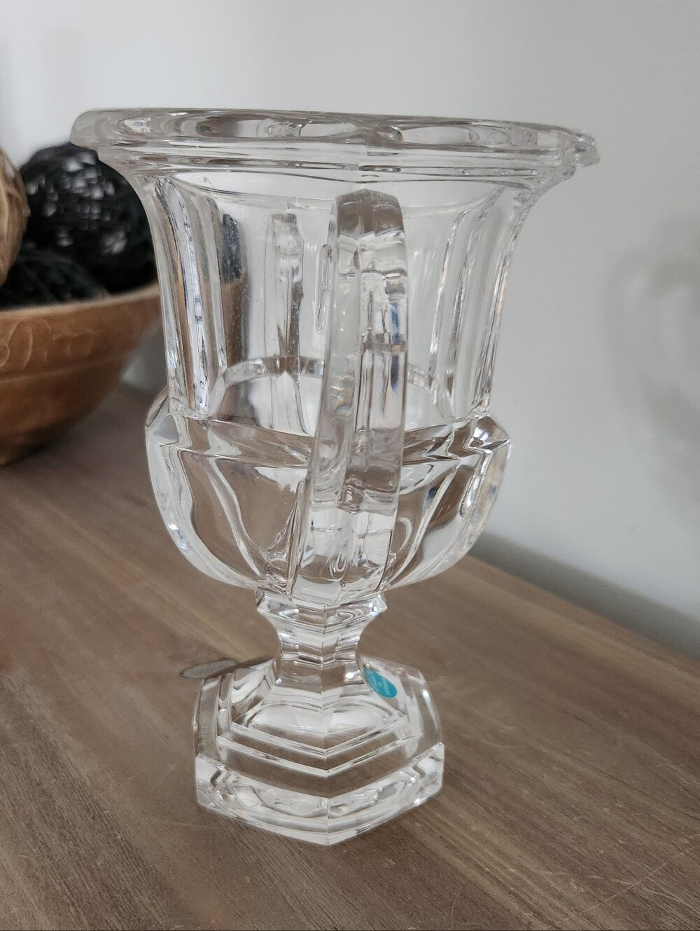 Tiffany & Co Crystal Loving Cup Trophy Vase Double Heart Handles 7” Decor Home - Picture 7 of 15